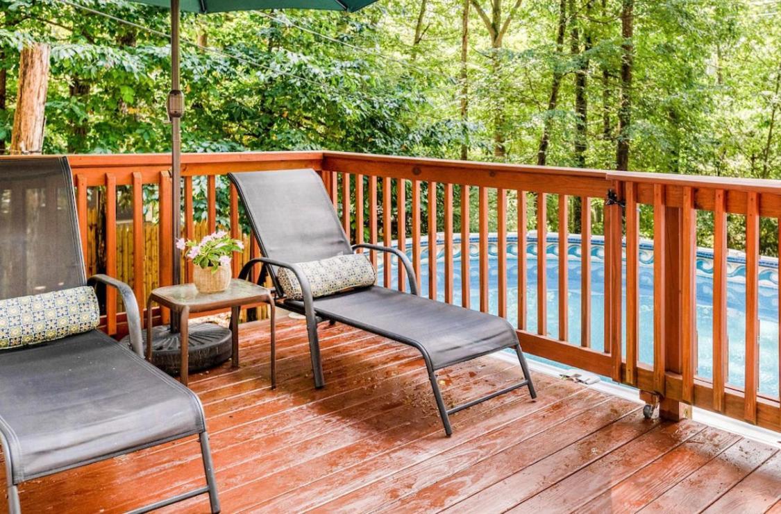 Pocono Cabin With Private Pool At Shawnee Mtn 东斯特劳兹堡 外观 照片